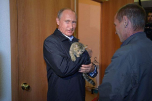 Khakassia-ban vladimir putyin macskával fényképezte